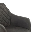 ΠΟΛΥΘΡΟΝΑ MANDO HM8006.10 ΜΕ ΓΚΡΙ NUBUCK ΥΦΑΣΜΑ 60x60x84 εκ. 2τμχ