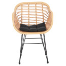 ΠΟΛΥΘΡΟΝΑ ΜΕ ΜΑΞΙΛΑΡΙ ΜΕΤΑΛΛΙΚΗ ALLEGRA HM5450.31 ΜΕ WICKER ΜΠΕΖ 58x59x82Υ