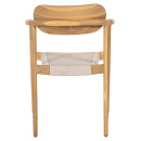 ΠΟΛΥΘΡΟΝΑ OSLO HM9636.07 ΞΥΛΟ TEAK ΦΥΣΙΚΟ & ΜΠΕΖ ΣΧΟΙΝΙ 55x54x80Yεκ.