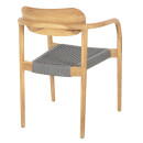 ΠΟΛΥΘΡΟΝΑ OSLO HM9636.08 ΞΥΛΟ TEAK ΦΥΣΙΚΟ & ΣΧΟΙΝΙ--B’ΔΙΑΛΟΓΗΣ 55x54x80Yεκ.