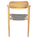 ΠΟΛΥΘΡΟΝΑ OSLO HM9636.08 ΞΥΛΟ TEAK ΦΥΣΙΚΟ & ΣΧΟΙΝΙ--B’ΔΙΑΛΟΓΗΣ 55x54x80Yεκ.