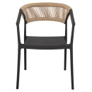 ΠΟΛΥΘΡΟΝΑ ΠΟΛΥΠΡΟΠΥΛΕΝΙΟΥ BOGI HM6240.02 ΜΑΥΡΗ ΜΕ ΜΠΕΖ ΣΧΟΙΝΙ 54x53x75Υεκ.