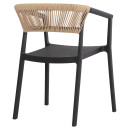 ΠΟΛΥΘΡΟΝΑ ΠΟΛΥΠΡΟΠΥΛΕΝΙΟΥ BOGI HM6240.02 ΜΑΥΡΗ ΜΕ ΜΠΕΖ ΣΧΟΙΝΙ 54x53x75Υεκ.