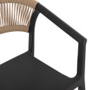 ΠΟΛΥΘΡΟΝΑ ΠΟΛΥΠΡΟΠΥΛΕΝΙΟΥ BOGI HM6240.02 ΜΑΥΡΗ ΜΕ ΜΠΕΖ ΣΧΟΙΝΙ 54x53x75Υεκ.