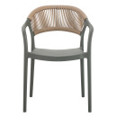 ΠΟΛΥΘΡΟΝΑ ΠΟΛΥΠΡΟΠΥΛΕΝΙΟΥ EVA HM6155.05 OLIVE GREEN--P.P. ΜΠΕΖ ΣΧΟΙΝΙ 56,5x53x80Υεκ.