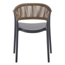 ΠΟΛΥΘΡΟΝΑ ΠΟΛΥΠΡΟΠΥΛΕΝΙΟΥ EVA HM6155.10 ΓΚΡΙ ΜΕ ΜΠΕΖ ΣΧΟΙΝΙ 56,5x53x80Υεκ.