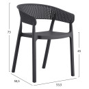 ΠΟΛΥΘΡΟΝΑ ΠΟΛΥΠΡΟΠΥΛΕΝΙΟΥ PERFOE HM5941.10 ΓΚΡΙ 56x50x73Υεκ.