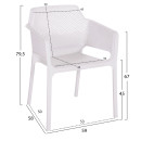 ΠΟΛΥΘΡΟΝΑ ΠΟΛΥΠΡΟΠΥΛΕΝΙΟΥ JOHN HM6103.01 ΛΕΥΚΗ 59x58x79.5Υεκ.