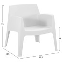 ΠΟΛΥΘΡΟΝΑ ΠΟΛΥΠΡΟΠΥΛΕΝΙΟΥ LOUNGE SLEEK HM6365.01 ΛΕΥΚΟ 62x68x73Υεκ.