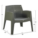 ΠΟΛΥΘΡΟΝΑ ΠΟΛΥΠΡΟΠΥΛΕΝΙΟΥ LOUNGE SLEEK HM6365.05 DARK OLIVE GREEN 62x68x73Υεκ.