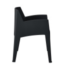 ΠΟΛΥΘΡΟΝΑ ΠΟΛΥΠΡΟΠΥΛΕΝΙΟΥ SLEEK HM6370.02 ΜΑΥΡΗ 68x63x82,5Υεκ.