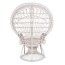 ΠΟΛΥΘΡΟΝΑ ROYAL PEACOCK HM9342.02 RATTAN ΣΕ ΛΕΥΚΟ-ΜΑΞΙΛΑΡΙ ΛΕΥΚΟ 114x72x150Yεκ.