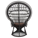 ΠΟΛΥΘΡΟΝΑ ROYAL PEACOCK HM9342.03 RATTAN ΜΑΥΡΟ-ΜΑΞΙΛΑΡΙ ΜΑΥΡΟ 114x72x150Yεκ.