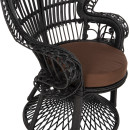 ΠΟΛΥΘΡΟΝΑ ROYAL PEACOCK HM9342.03 RATTAN ΜΑΥΡΟ-ΜΑΞΙΛΑΡΙ ΜΑΥΡΟ 114x72x150Yεκ.