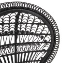 ΠΟΛΥΘΡΟΝΑ ROYAL PEACOCK HM9342.03 RATTAN ΜΑΥΡΟ-ΜΑΞΙΛΑΡΙ ΜΑΥΡΟ 114x72x150Yεκ.