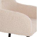 ΠΟΛΥΘΡΟΝΑ SHELLY HM8591.02 ΥΦΑΣΜΑ TEDDY ΛΕΥΚΟ-ΜΑΥΡΑ ΜΕΤΑΛΛΙΚΑ ΠΟΔΙΑ 57x55x87Yεκ. 2τμχ