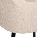 ΠΟΛΥΘΡΟΝΑ SHELLY HM8591.02 ΥΦΑΣΜΑ TEDDY ΛΕΥΚΟ-ΜΑΥΡΑ ΜΕΤΑΛΛΙΚΑ ΠΟΔΙΑ 57x55x87Yεκ. 2τμχ