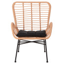 ΠΟΛΥΘΡΟΝΑ ΣΤΥΛ ΜΠΕΡΖΕΡΑΣ ALLEGRA HM5704.11 P.E.RATTAN ΜΠΕΖ-ΜΑΥΡΟ ΜΕΤΑΛΛΟ 66x59x90Υεκ.
