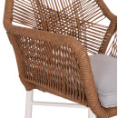 ΠΟΛΥΘΡΟΝΑ TOPIN HM6048.11 ΑΛΟΥΜΙΝΙΟ ΛΕΥΚΟ-P.E. RATTAN ΜΠΕΖ 59x63x81Υεκ