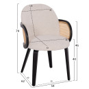 ΠΟΛΥΘΡΟΝΑ ΤΡΑΠΕΖΑΡΙΑΣ BECKER HM18246.02 PLYWOOD ΜΑΥΡΟ--ΕΚΡΟΥ ΥΦΑΣΜΑ 54x62x79Υεκ. 2τμχ