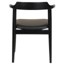 ΠΟΛΥΘΡΟΝΑ ΤΡΑΠΕΖΑΡΙΑΣ CERSEI HM9946.02 RUBBERWOOD & PU ΣΕ ΜΑΥΡΟ 57x54x74Υεκ 2τμχ