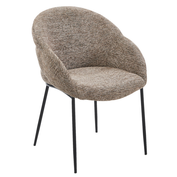 ΠΟΛΥΘΡΟΝΑ ΤΡΑΠΕΖΑΡΙΑΣ DRENNY HM18424.03 TAUPE ΥΦΑΣΜΑ-ΜΕΤΑΛ.ΜΑΥΡΑ ΠΟΔΙΑ 62x62x87Υεκ 2τμχ