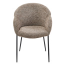 ΠΟΛΥΘΡΟΝΑ ΤΡΑΠΕΖΑΡΙΑΣ DRENNY HM18424.03 TAUPE ΥΦΑΣΜΑ-ΜΕΤΑΛ.ΜΑΥΡΑ ΠΟΔΙΑ 62x62x87Υεκ 2τμχ
