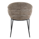 ΠΟΛΥΘΡΟΝΑ ΤΡΑΠΕΖΑΡΙΑΣ DRENNY HM18424.03 TAUPE ΥΦΑΣΜΑ-ΜΕΤΑΛ.ΜΑΥΡΑ ΠΟΔΙΑ 62x62x87Υεκ 2τμχ