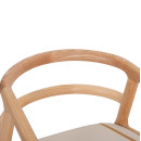 ΠΟΛΥΘΡΟΝΑ ΤΡΑΠΕΖΑΡΙΑΣ EFFY HM18393.01 ΦΡΑΞΙΝΟΣ ΣΕ OAK-ΚΑΘΙΣΜΑ ΕΚΡΟΥ PU 60x58x71Υεκ