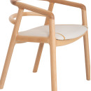 ΠΟΛΥΘΡΟΝΑ ΤΡΑΠΕΖΑΡΙΑΣ EFFY HM18393.01 ΦΡΑΞΙΝΟΣ ΣΕ OAK-ΚΑΘΙΣΜΑ ΕΚΡΟΥ PU 60x58x71Υεκ