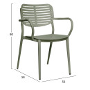 ΠΟΛΥΘΡΟΝΑ ΤΡΑΠΕΖΑΡΙΑΣ HILLIARD HM6644.07 ΑΛΟΥΜΙΝΙΟ ΣΕ OLIVE GREEN 56x58x80Υεκ