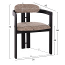 ΠΟΛΥΘΡΟΝΑ ΤΡΑΠΕΖΑΡΙΑΣ KALL HM18247.02 ΚΑΦΕ ΥΦΑΣΜΑ--PLYWOOD ΣΕ ΜΑΥΡΟ 56x45x73Υεκ 2τμχ