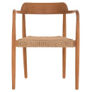 ΠΟΛΥΘΡΟΝΑ ΤΡΑΠΕΖΑΡΙΑΣ ROBBY HM18350 ΞΥΛΟ TEAK & ΣΧΟΙΝΙ VIRO ΦΥΣΙΚΟ 55x50x71Υεκ.