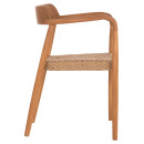 ΠΟΛΥΘΡΟΝΑ ΤΡΑΠΕΖΑΡΙΑΣ ROBBY HM18350 ΞΥΛΟ TEAK & ΣΧΟΙΝΙ VIRO ΦΥΣΙΚΟ 55x50x71Υεκ.