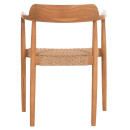 ΠΟΛΥΘΡΟΝΑ ΤΡΑΠΕΖΑΡΙΑΣ ROBBY HM18350 ΞΥΛΟ TEAK & ΣΧΟΙΝΙ VIRO ΦΥΣΙΚΟ 55x50x71Υεκ.