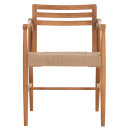 ΠΟΛΥΘΡΟΝΑ ΤΡΑΠΕΖΑΡΙΑΣ ROBIN HM18351 ΞΥΛΟ TEAK & ΣΧΟΙΝΙ VIRO ΦΥΣΙΚΟ 53,5x60x78Υεκ