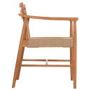 ΠΟΛΥΘΡΟΝΑ ΤΡΑΠΕΖΑΡΙΑΣ ROBIN HM18351 ΞΥΛΟ TEAK & ΣΧΟΙΝΙ VIRO ΦΥΣΙΚΟ 53,5x60x78Υεκ