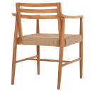 ΠΟΛΥΘΡΟΝΑ ΤΡΑΠΕΖΑΡΙΑΣ ROBIN HM18351 ΞΥΛΟ TEAK & ΣΧΟΙΝΙ VIRO ΦΥΣΙΚΟ 53,5x60x78Υεκ