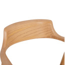 ΠΟΛΥΘΡΟΝΑ ΤΡΑΠΕΖΑΡΙΑΣ TARGA HM18336.11 RUBBERWOOD ΦΥΣΙΚΟ & PU ΕΚΡΟΥ 58x54x78Yεκ 2τμχ