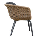 ΠΟΛΥΘΡΟΝΑ VICTUS HM6559.01 ΑΛΟΥΜΙΝΙΟ & OLEFIN ΓΚΡΙ-TWIST WICKER 60x62x76Yεκ 2τμχ