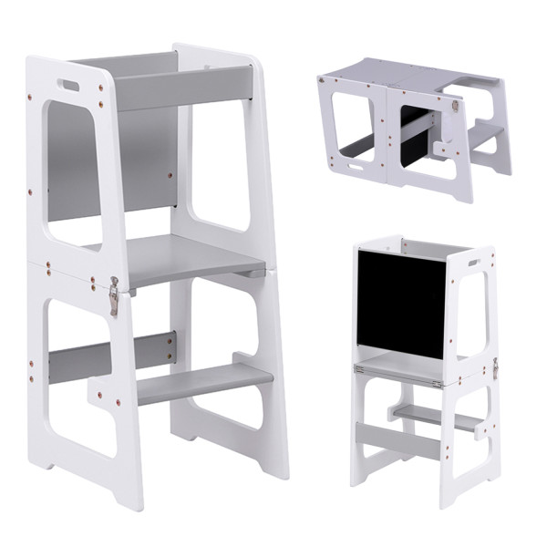 ΠΥΡΓΟΣ ΕΚΜΑΘΗΣΗΣ ΜΕ ΠΙΝΑΚΑ RICKI HM18345.03 ΞΥΛΟ ΠΕΥΚΟΥ ΛΕΥΚΟ/ΓΚΡΙ 37x40x84Υεκ