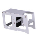 ΠΥΡΓΟΣ ΕΚΜΑΘΗΣΗΣ ΜΕ ΠΙΝΑΚΑ RICKI HM18345.03 ΞΥΛΟ ΠΕΥΚΟΥ ΛΕΥΚΟ/ΓΚΡΙ 37x40x84Υεκ