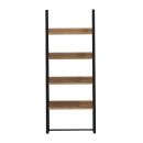 ΡΑΦΙΕΡΑ IZABEL HM18376.01 ΜΕΤΑΛΛΟ--ΜΕΛΑΜΙΝΗ ΣΕ OAK 75x36x185Υεκ.