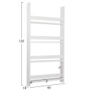 ΡΑΦΙΕΡΑ ΤΟΙΧΟΥ SANI HM18224.01 ΜΕΛΑΜΙΝΗ ΣΕ ΛΕΥΚΟ 60x10x120Υεκ. (4 ΡΑΦΙΑ)