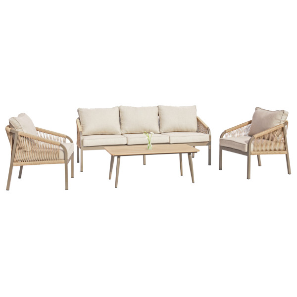 ΣΑΛΟΝΙ ΕΞΩΤ.ΧΩΡΟΥ 4ΤΜΧ MAERLY HM6056.04 ΑΛΟΥΜΙΝΙΟ ΣΑΜΠΑΝΙ-ΣΥΝΘ.ΣΧΟΙΝΙ-ΜΠΕΖ ΜΑΞΙΛΑΡΙΑ