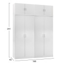 ΣΕΤ 2 ΝΤΟΥΛΑΠΕΣ 2ΦΥΛΛΕΣ ΜΕ ΠΑΤΑΡΙΑ JENNA HM11353.05 ΜΕΛΑΜΙΝΗ ΣΕ ΛΕΥΚΟ 160x43x240Υεκ