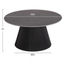 ΣΕΤ 2ΤΜΧ ΤΡΑΠΕΖΙΑ ΣΑΛΟΝΙΟΥ DUNCAN HM21081 MDF ΚΑΙ ΚΕΡΑΜΙΚΟ TOP Φ80εκ & Φ45εκ