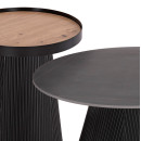 ΣΕΤ 2ΤΜΧ ΤΡΑΠΕΖΙΑ ΣΑΛΟΝΙΟΥ DUNCAN HM21081 MDF ΚΑΙ ΚΕΡΑΜΙΚΟ TOP Φ80εκ & Φ45εκ