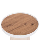 ΣΕΤ 2ΤΜΧ ΤΡΑΠΕΖΙΑ ΣΑΛΟΝΙΟΥ DUNCAN HM21082 MDF ΚΡΕΜ ΚΑΙ ΚΕΡΑΜΙΚΟ TOP Φ80εκ & Φ45εκ