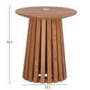 ΣΕΤ 2ΤΜΧ ΤΡΑΠΕΖΙΑ ΣΑΛΟΝΙΟΥ TALBERT HM21083 MDF ΦΥΣΙΚΟ ΞΥΛΟΥ Φ80εκ & Φ45εκ